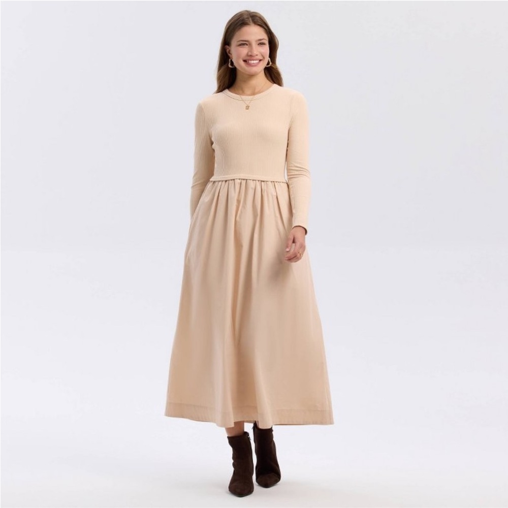 NEW WITH TAGS XXL a new day Long A-Line Women's Skirt - Apricot